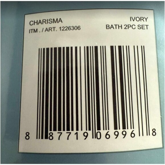 Charisma 100% Hygro Cotton 2-Piece Bath Towel Set Ivory - Picture 6 of 6